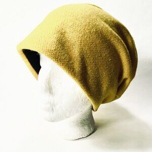 Forbusite Yellow Knit Slouchy Beanie Hat - Unisex